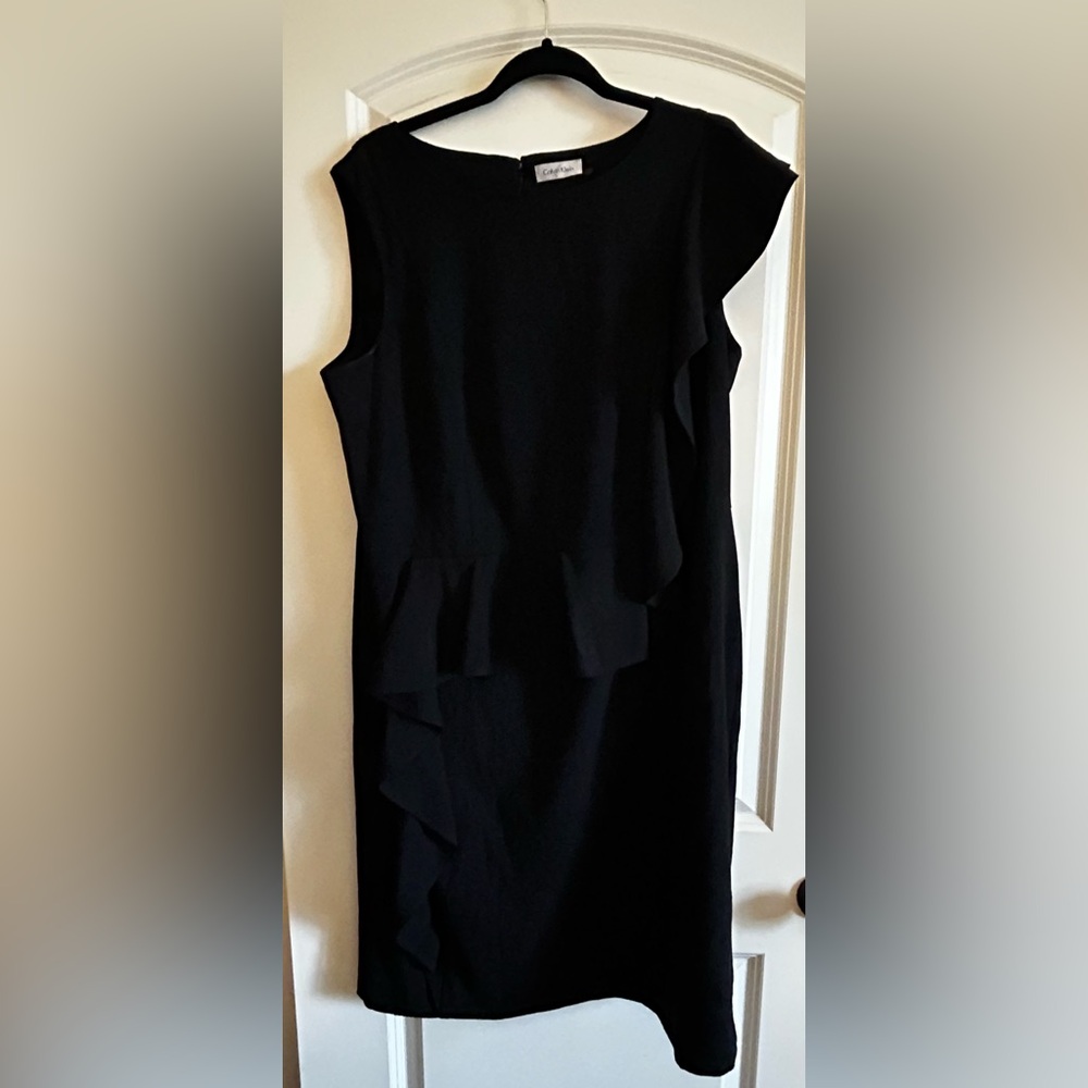 Calvin Klein Black Asymmetrical Dress